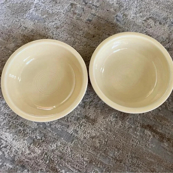Fiestaware 2 x 7" Bowls Vintage Cream Snack Tapas Dessert - Picture 2 of 9